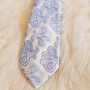 Cruise Club Silver & Blue Paisley Tie